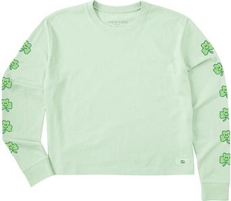 Life is good Long Sleeve Boxy Crusher T-Shirt