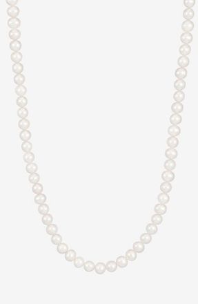 Dower & Hall Timeless White Freshwater Pearl Necklace in Sterling Silver at Nordstrom, Size 18