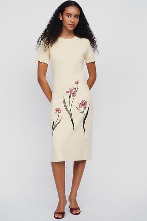 English Factory 100% Cotton Knit Midi Dress