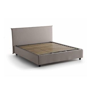 Talamo Italia Cama doble en tejido gris t&oacute;rtola 160x200 cm