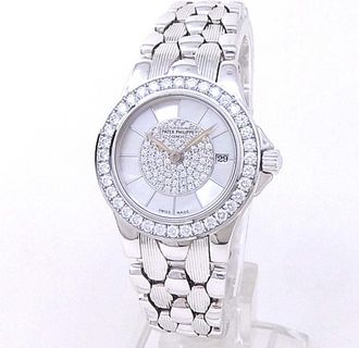 Patek Philippe Pre-owned Patek Philippe Neptune Quartz Diamond Ladies Watch 4881/110G