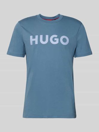 HUGO BOSS Regular Fit T-Shirt aus reiner Baumwolle Modell DULIVIO in Rauchblau, Gr&ouml;&szlig;e XXL