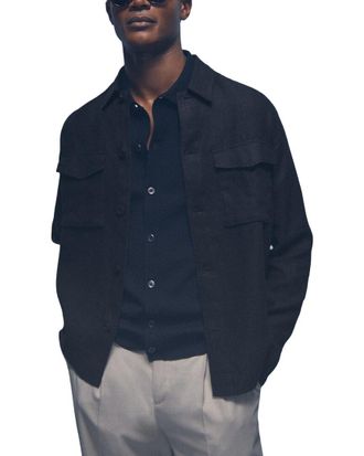 Reiss Eze Linen Twin Pocket Shirt