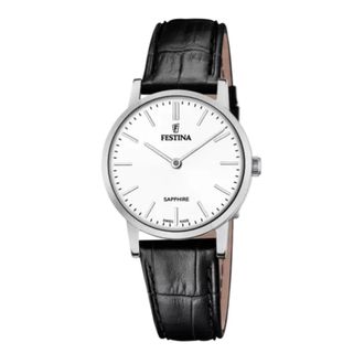 Festina Swiss Made 29Mm Quartz - Dames - Horloges - Zwart - ONE Size - Leer - Accessoires