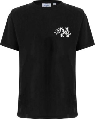 Off-white Stroke 2 Arrow Skate Logo-Geborduurd T-shirt - Heren - T-shirts - Zwart - XL - Katoen - Tops