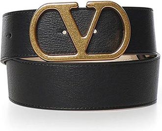 Valentino Garavani Vlogo Signature Reversible Calfskin Belt