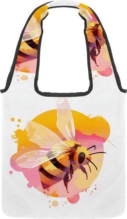 Generic 877999_3 Reversible Canvas Shoulder Tote - Double-Sided Print, 12oz Cotton, 27cm Drop, Fold-Flat Bag for Travel, Shopping, Street Outings