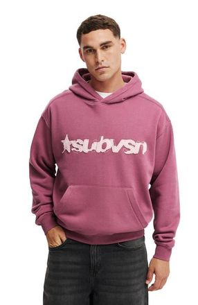 Cotton On Mens Box Fit Graphic Hoodie in Heather Rose Subvsn at Nordstrom, Size Xx-Large
