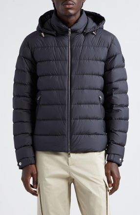 Moncler Arneb Hooded Down Jacket in Black at Nordstrom, Size 2