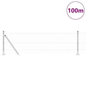 Berkfield Home Hexagon Fence 0.6x100 m Galvanised Steel in Silver