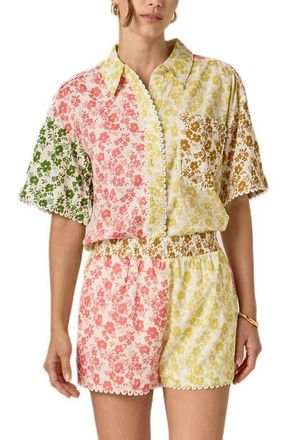 English Factory Colorblock Print Shorts in Multi at Nordstrom, Size X-Small