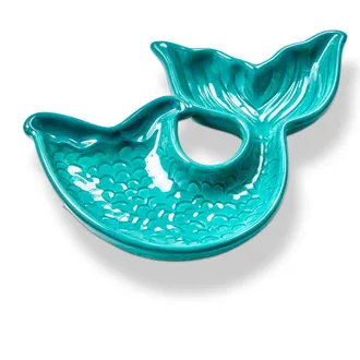 Tag Mermaid Tail Earthenware Trinket Dish Decorative Box Multi 6.5 x 5 x 0.75 in in Multicolored at Nordstrom