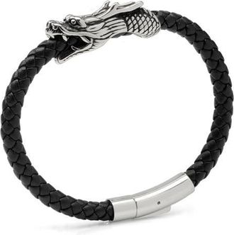 Cufflinks Inc. Mens Dragon Head Bracelet in Black at Nordstrom