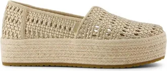 Toms Champagne Basket Weave Espadrille - Dames - Espadrilles - Geel - 37 1/2 EU - Linnen - Schoenen