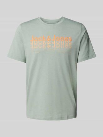 Jack & Jones Jack & Jones T-Shirt mit Label-Print Modell TEX in Mint, Gr&ouml;&szlig;e L