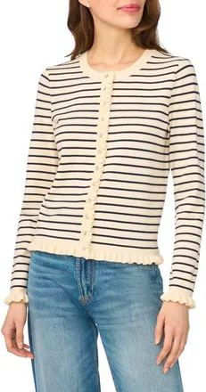 CeCe by Cynthia Steffe Ruffle Cardigan in Angora at Nordstrom, Size X-Large
