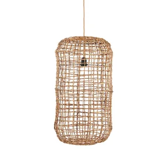 Bazar Bizar L&aacute;mpara colgante de hoja de pl&aacute;tano en marr&oacute;n 40x40x74 cm
