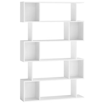 Vasagle Librer&iacute;a de 5 niveles con compartimentos abiertos de color blanco