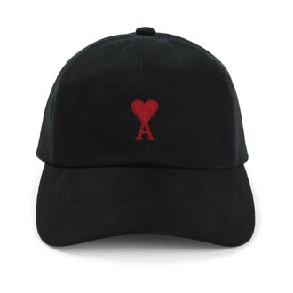 Ami Ami De Coeur Embroidery Cap - Heren - Petten - Zwart - ONE Size - Katoen - Accessoires
