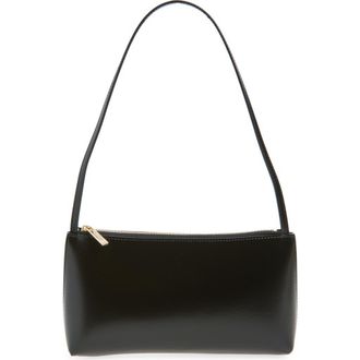 Mansur Gavriel Gaia Leather Shoulder Bag in Blk/Flamma at Nordstrom