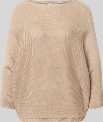 More & More More & More Strickpullover mit 3/4-Arm in Beige, Gr&ouml;&szlig;e 34