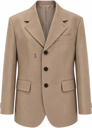 Dunst Tailored Blazer - Dames - Blazers - Beige - M - Wol - Jassen