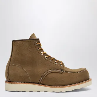 Red Wing Shoes Stivaletti Classic Moc 6-Inch verdi oliva in pelle