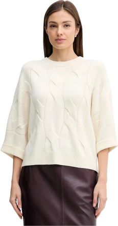 Benetton Diamant Trui van Pure Kasjmier - Dames - Truien - Beige - Maat: M Kasjmier