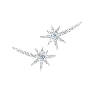 Graziela White Shooting Starburst Earrings in White Gold at Nordstrom