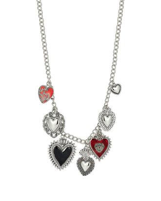 Sphera Milano Plated Heart Charm Necklace