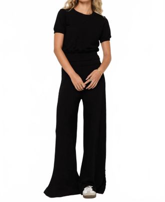 Bloomingdale's Beau Wide Leg Pant In Black