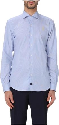 Fay Heren, Overhemden, Blauw, Maat: 4XL Katoen