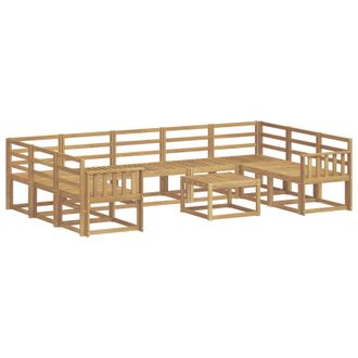 vidaXL Conjunto De Sof&aacute;s De Exterior 10 Pcs Blanco Vidaxl
