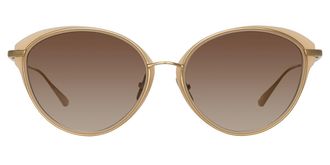 Linda Farrow SONG LFL1445 C3 Womens Sunglasses Gold Size 59