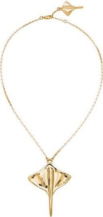 UNOde50 Short Chain Pendant Plated in 18K Gold with Manta Ray Figure at Nordstrom