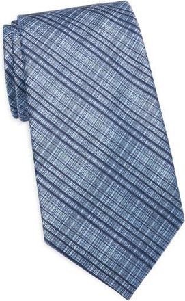 Calvin Klein Wells Plaid Tie in Navy at Nordstrom Rack