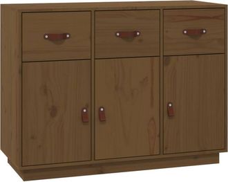 Berkfield Home Sideboard Honey Brown 100x40x75 cm Solid Wood Pine | Size: 100 x 40 x 75 cm
