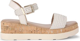 Carvela Womens Leather Serenita Weave Sandal - White - Size UK 3