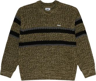 Obey Truien & Vesten, Heren, Groen, S, Katoen, Crewneck Pullover
