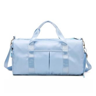 Generic Compatible For Wet Dry Separate Travel Bag Large Gym Swim Yoga Sports Duffel(Light blue)