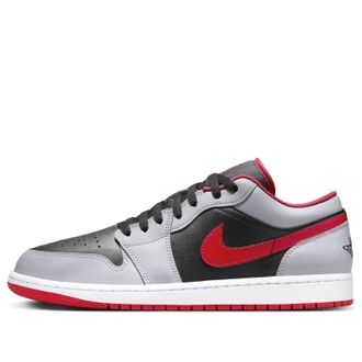 Nike Jordan Air Jordan 1 Low Black Light Smoke Grey Gym Red 553558-060