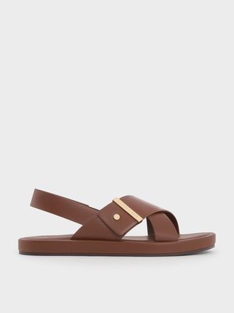 Charles & Keith Audra Crossover Slingback Sandals