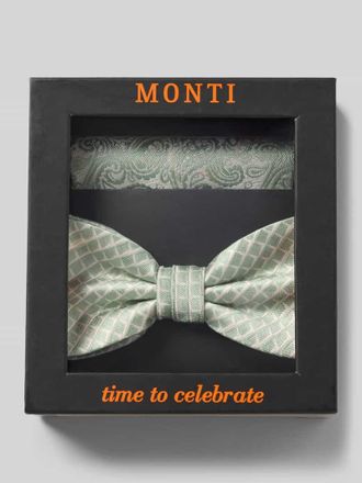 Monti Fliege aus Seide im Set mit Einstecktuch in Mint, Gr&ouml;&szlig;e 1