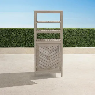 Frontgate Westport Etagere in Weathered Teak - Frontgate