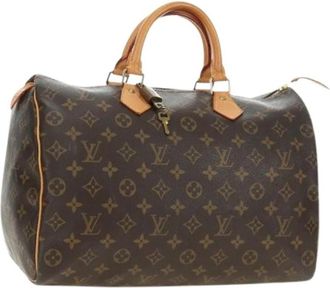Louis Vuitton Pre-owned Speedy 35 Hand Bag - Dames - Vintage Handtas - Bruin - ONE Size - Leer - Vintage
