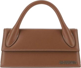 Jacquemus Bruin Leren Schoudertas met Handvat - Dames - Handtassen - Bruin - ONE Size - Leer - Tassen