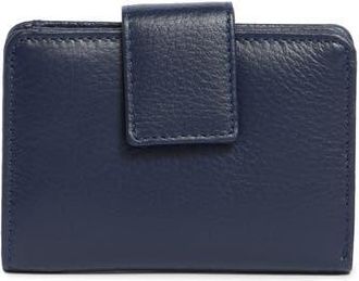 Mundi Pixie Leather Card Case in Navy at Nordstrom Rack