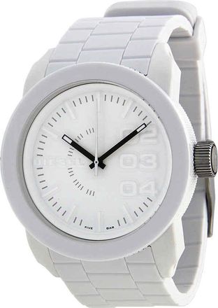 Diesel Double Down White Rubber Mens Watch DZ1436