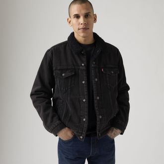 Levi's Type III Sherpa Trucker Jacket - Mens - 2XL - Black