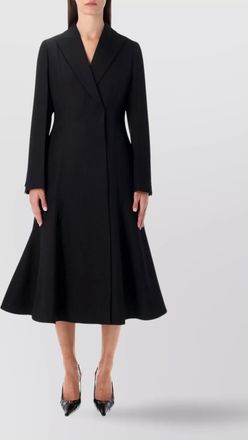 Fendi tailored midi coat peplum hem